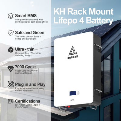 Powerwall Hybrid Grid Lifepo4 Home Batteria 48V 200ah 10Kwh 51.2v 300ah Batterie agli ioni di litio con WIFI
