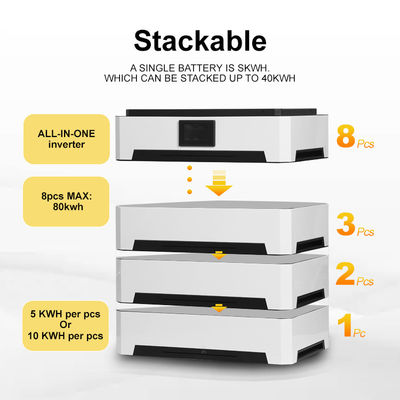 Cassa metallica Ioni di litio 51.2V Sistema di accumulo di batterie per energia solare domestica commerciale 10kwh