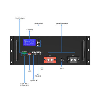 Prezzi accessibili 10kwh 15kwh 30kwh 40kwh 50kwh Batteria di stoccaggio dell'energia stackabile montata su rack
