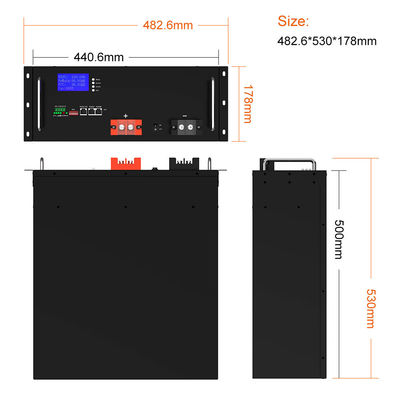 Prezzi accessibili 10kwh 15kwh 30kwh 40kwh 50kwh Batteria di stoccaggio dell'energia stackabile montata su rack
