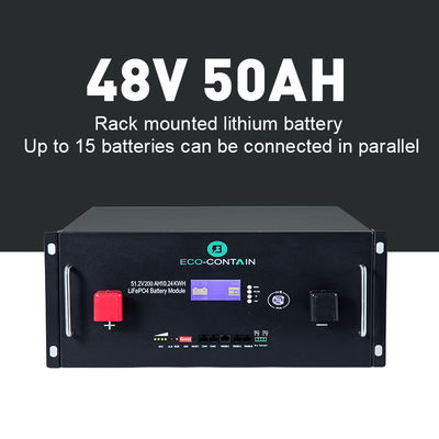 Dimensione personalizzata Batteria al litio montata su un rack da 48v