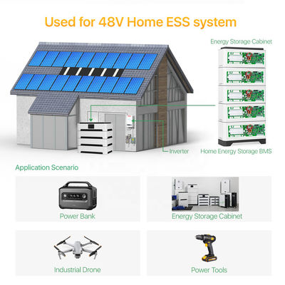 16S 48V Smart BMS per il sistema solare 100A 200A LiFePO4 Sistema di gestione della batteria