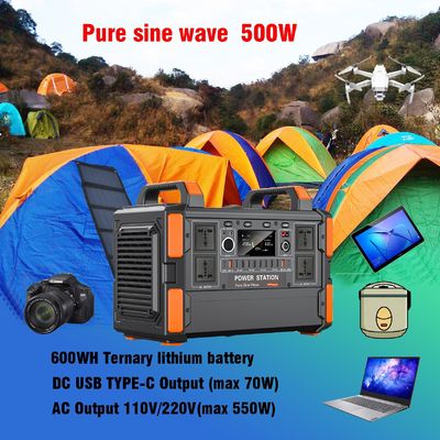 500W / 1KW batterie al litio generatore portatile di energia solare per TV e luci domestiche