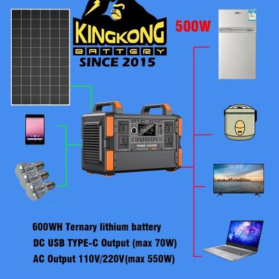 500W / 1KW batterie al litio generatore portatile di energia solare per TV e luci domestiche