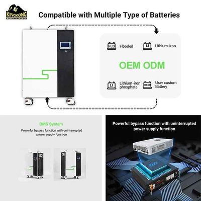 Montaggio a parete 48V 51.2V 280ah 300ah 304ah 320ah Sistema di accumulo di energia a batteria solare ibrida
