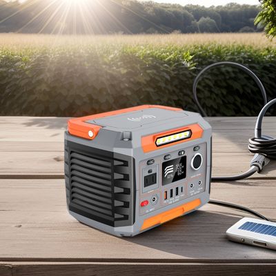 1x AC Puro Sine Wave Output Fornitore di energia solare con torcia e batteria agli ioni di litio