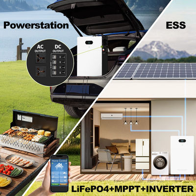 Banca della centrale elettrica All In One Inverter Ibrido Off Grid AC 5kw 10kw 15kw 20kw Sistema di batteria solare di stoccaggio dell'energia LiFePO4