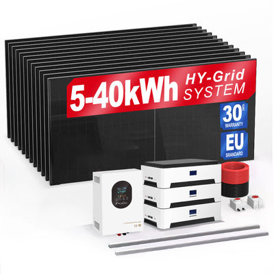 6Kw 10Kw 20Kw 30Kwh Solare Off Grid Batteria solare Immagazzinamento di energia Sistemi di alimentazione per la casa Ac Riscaldatore solare Lampade TV Pacchetto batteria