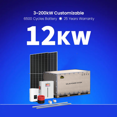 Sistema di energia solare ibrido On-Grid Off-Grid 5kw/10kw Kit pannelli solari domestici Pannelli in silicio monocristallino e policristallino