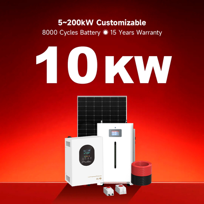Pacchetto Completo per Casa, Stoccaggio, Uso 10 kWh, 30 kWh, Batteria, Power off Grid, Ibrido per Casa, Pannelli, Montaggio su Tetto, Sistema di Energia Solare