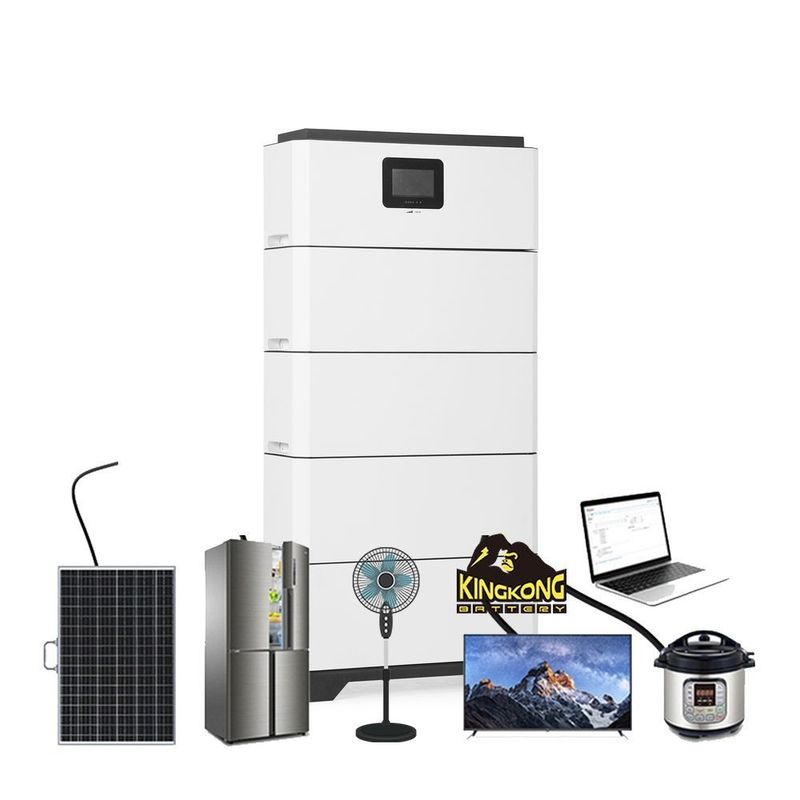 Sistema di accumulo di batterie di energia solare per uso domestico commerciale 5kwh 10kwh 20kwh 51.2V