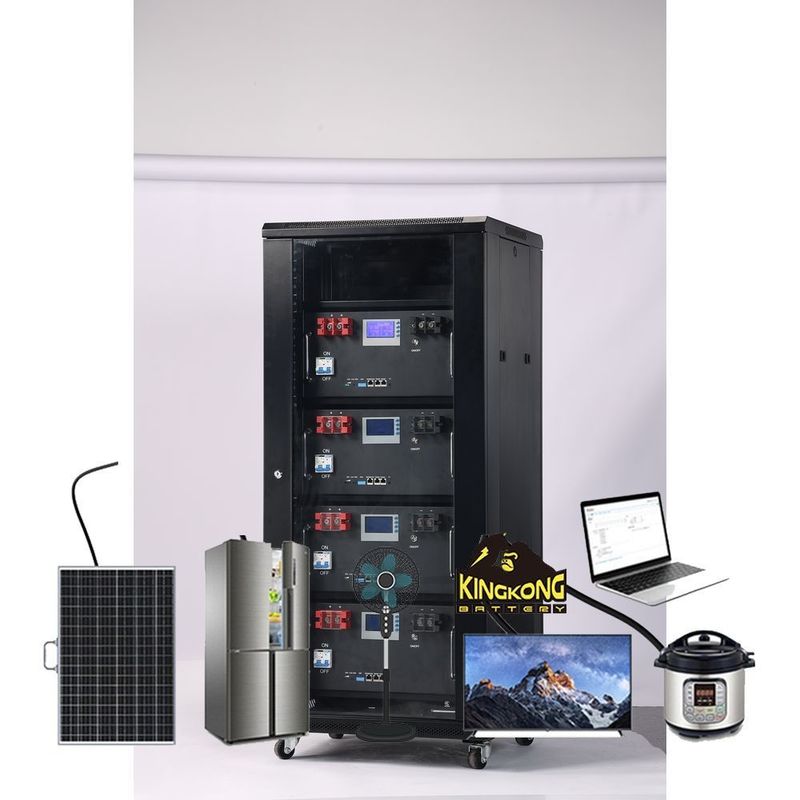 Rack montato 51.2V 120Ah 6Kwh 48V LiFePO4 Inverter solare Sistema di accumulo di energia batteria