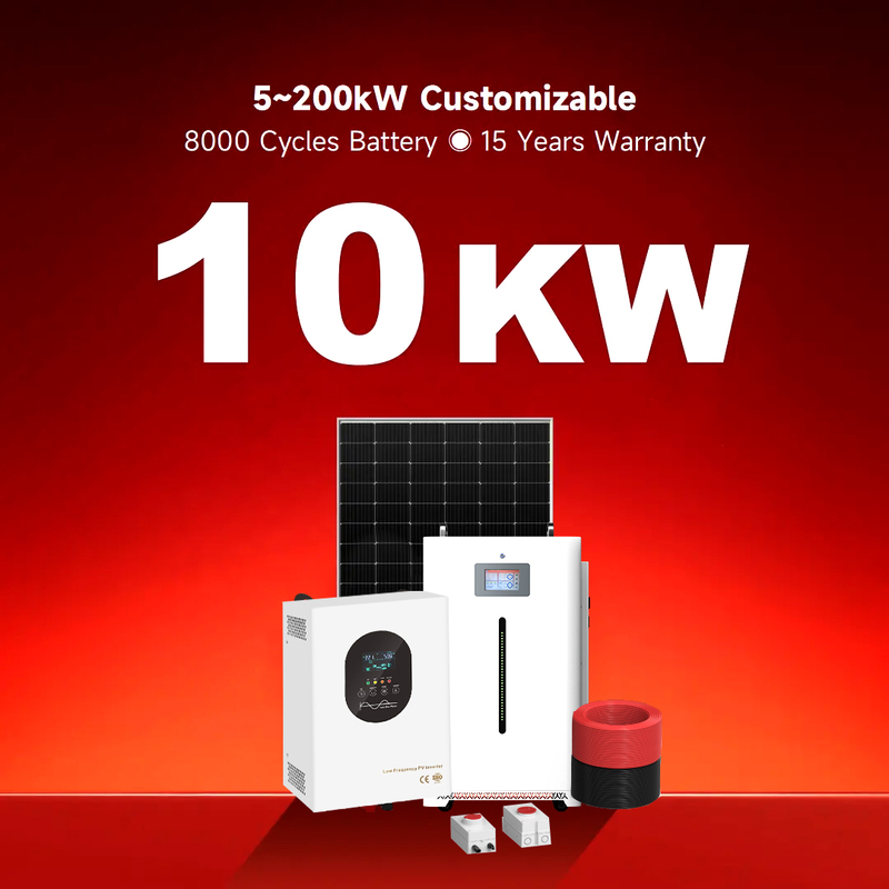 Pacchetto Completo per Casa, Stoccaggio, Uso 10 kWh, 30 kWh, Batteria, Power off Grid, Ibrido per Casa, Pannelli, Montaggio su Tetto, Sistema di Energia Solare