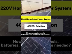 40kWh di impianto solare: 18 pannelli (550W ciascuno), potenza giornaliera di ~ 39,6kWh.