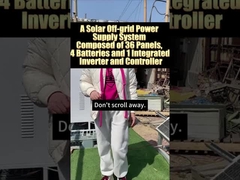 Un sistema di generazione di energia solare composto da 4 batterie, un inverter integrato e un