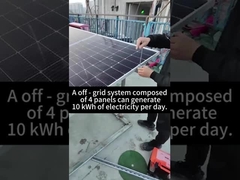 Un sistema di generazione di energia solare composto da quattro pannelli può generare 10 kWh di elettricità al giorno
