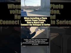 Come abbinare e collegare la tensione di serie quando si installa un sistema di generazione di energia solare