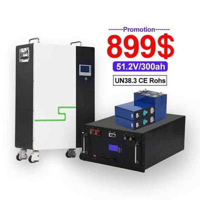 Montaggio a parete 48V 51.2V 280ah 300ah 304ah 320ah Sistema di accumulo di energia a batteria solare ibrida